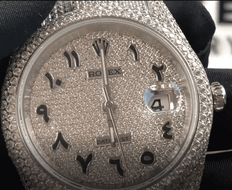 Arabic Diamond Dial White Gold 41mm Men