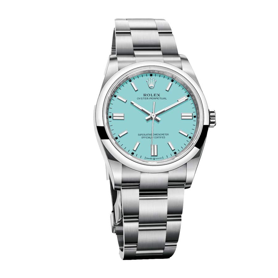 Aqua Dial Stainless Steel 39mm Men