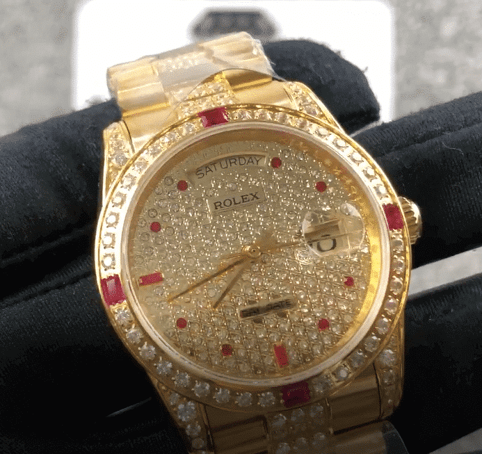 Diamond Dial Yellow Gold 41mm Men