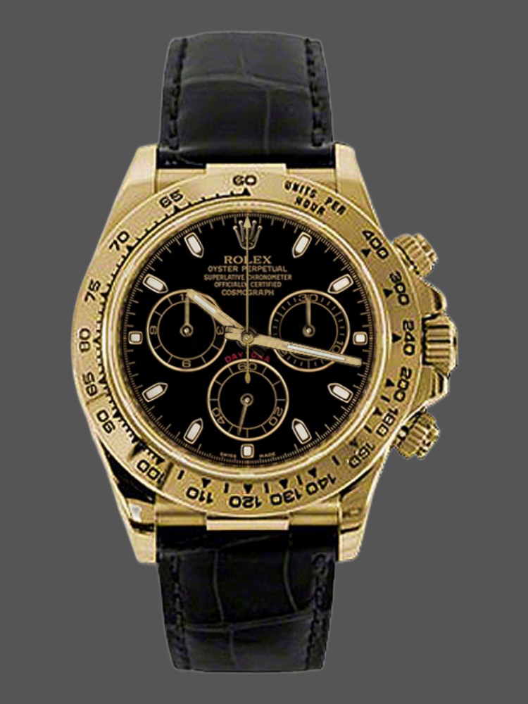Black Leather Strap Chronograph