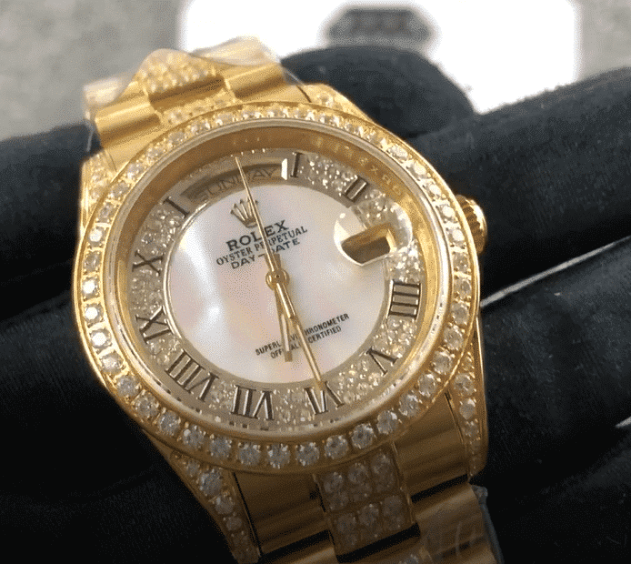 Ice Blue Dial Yellow Gold 41mm Men