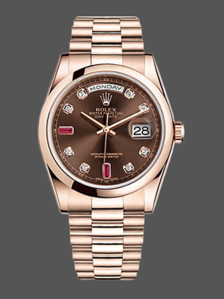 Rose Gold Chocolate Brown Dial