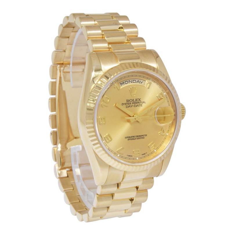 Champagne Dial Arabic Numeral Date