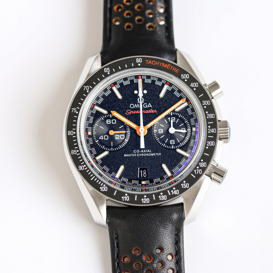 OB2 Racing Chronograph | Black Dial & Orange Chrono Hands