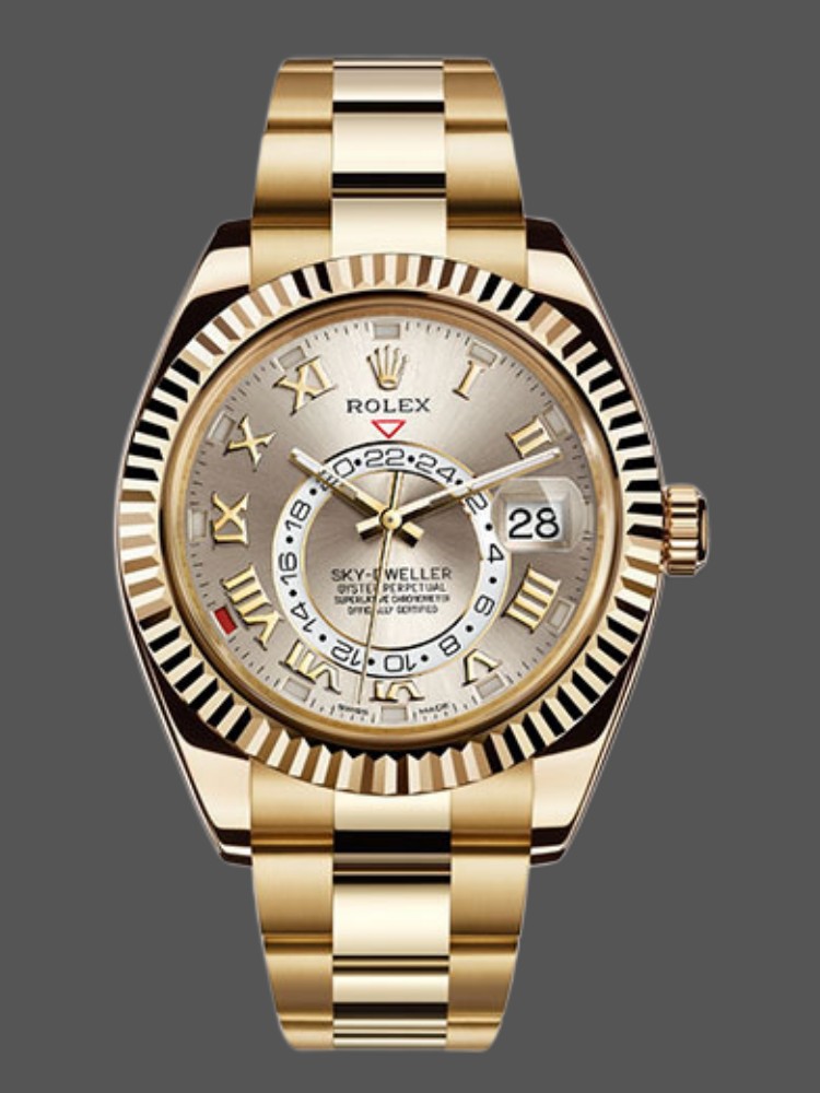 Yellow Gold Silver Dial