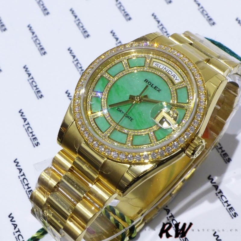 Green Dial Yellow Gold Date
