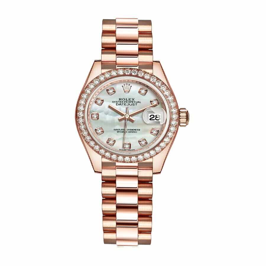Pink Dial Everose Gold 28mm Lady