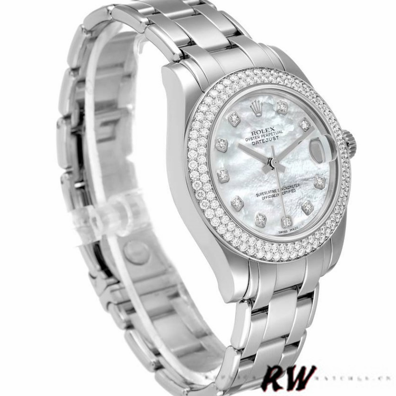 White MOP Diamond Dial Lady