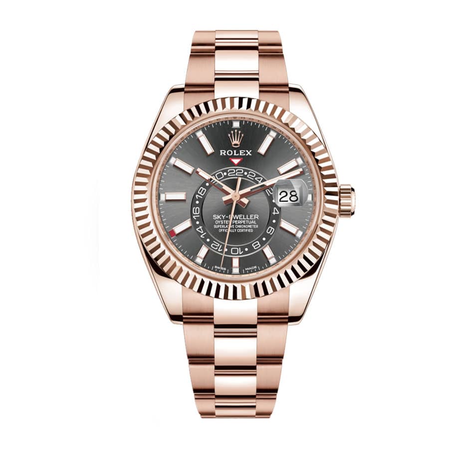 Rhodium Dial Everose Gold 42mm Men