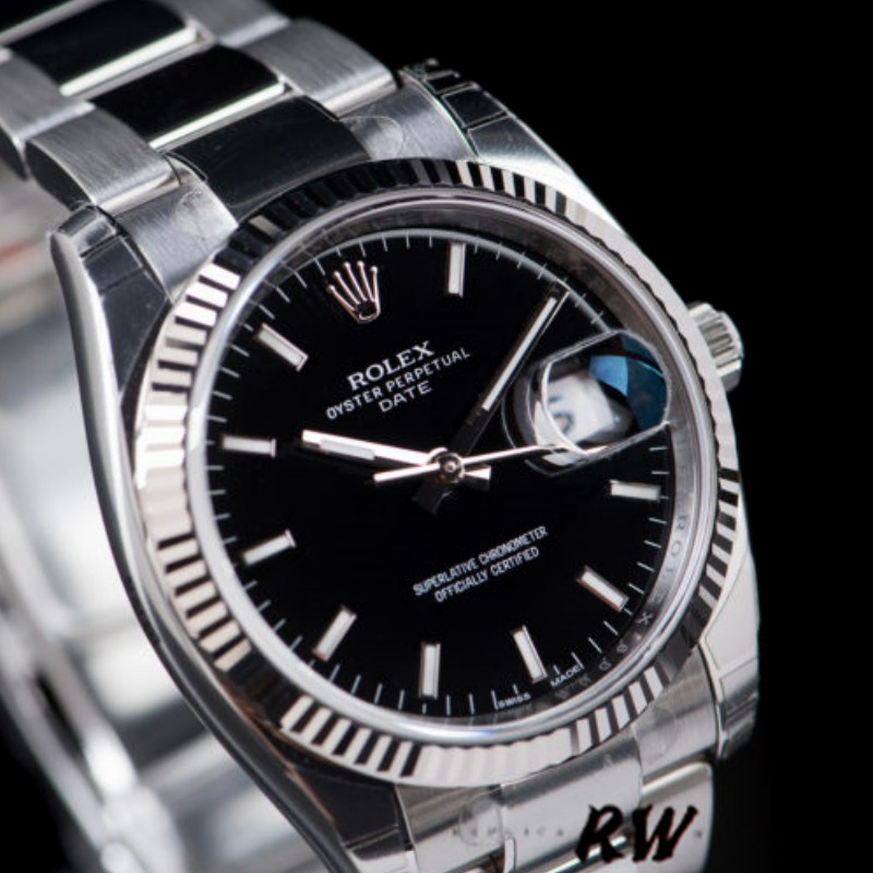 Black Dial Date 34mm Unisex