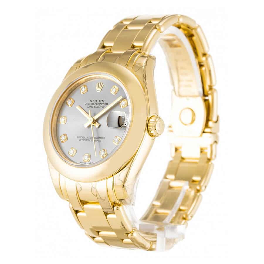 Gold Diamond Dial Ladies 28mm Lady