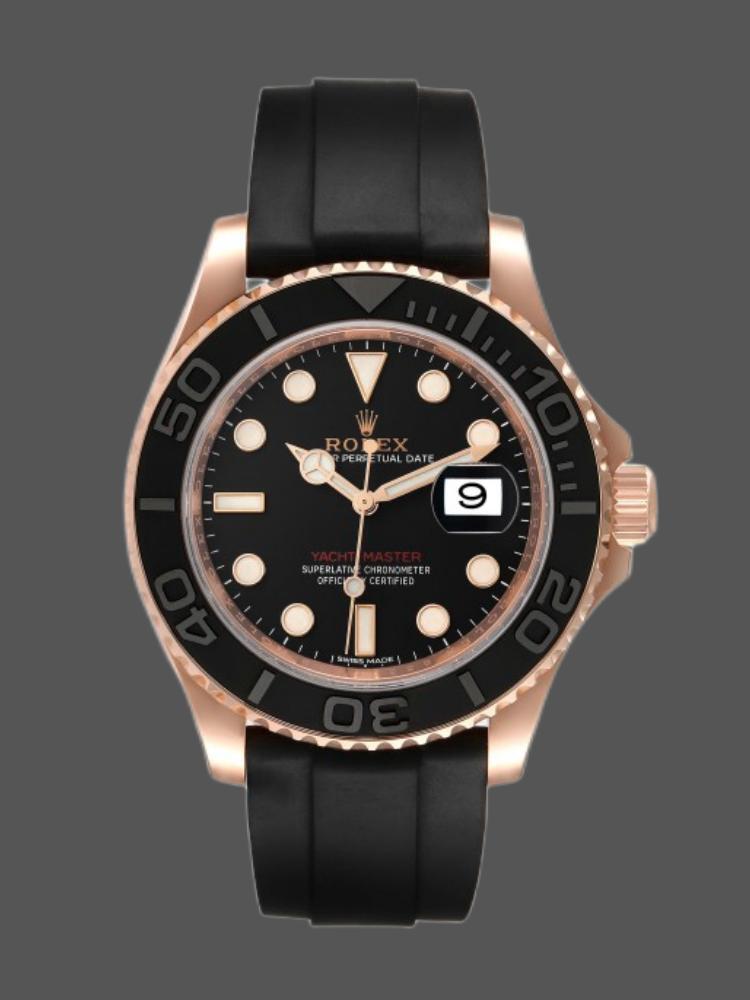 Rose Gold Sport Chronograph Black Dial 40mm Mens