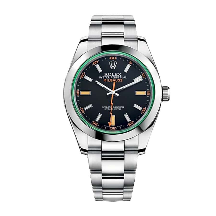 Black Dial Green Crystal 40mm Men