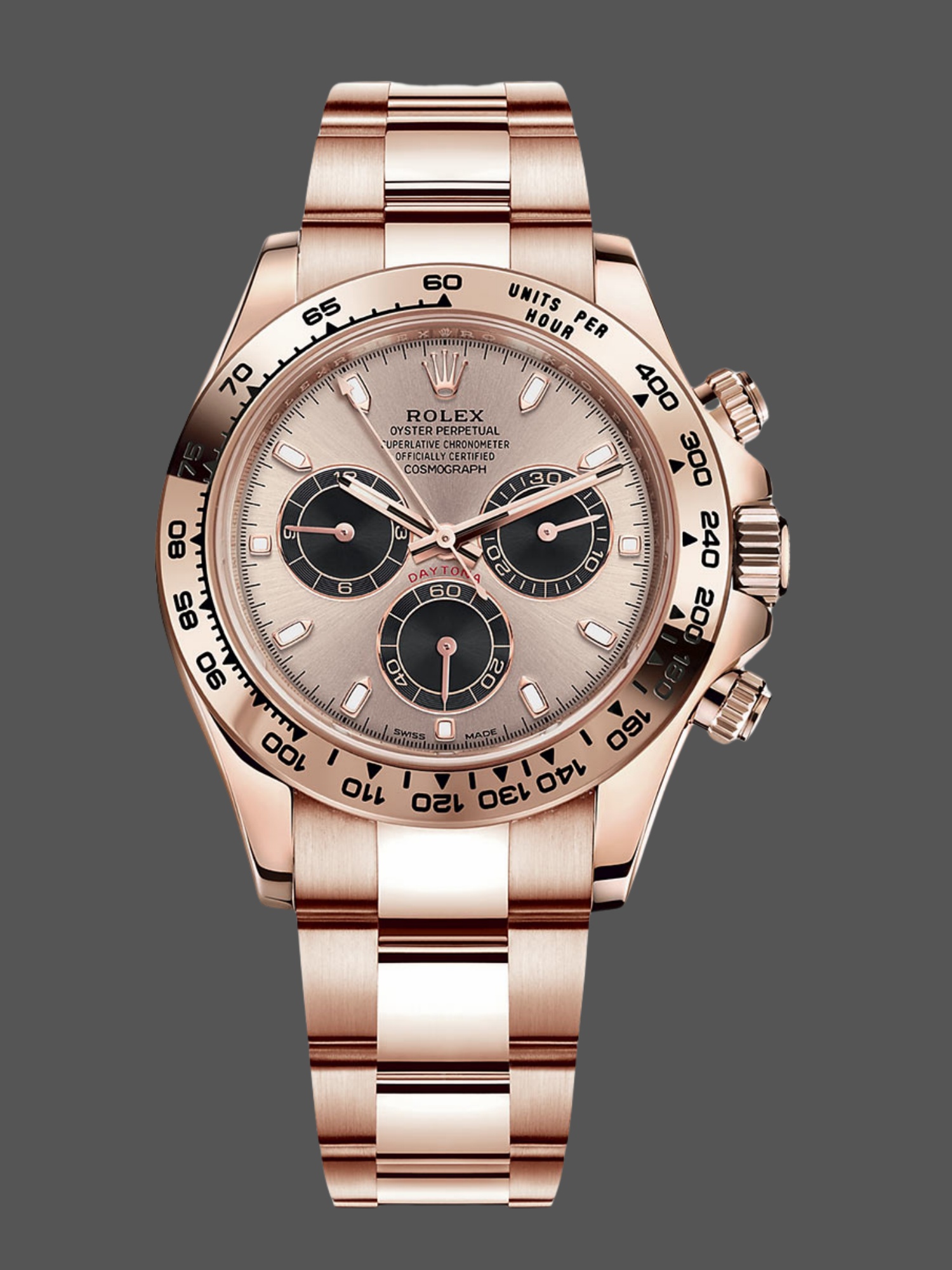 Rose Gold Racing Chronograph Champagne Dial 40mm Mens