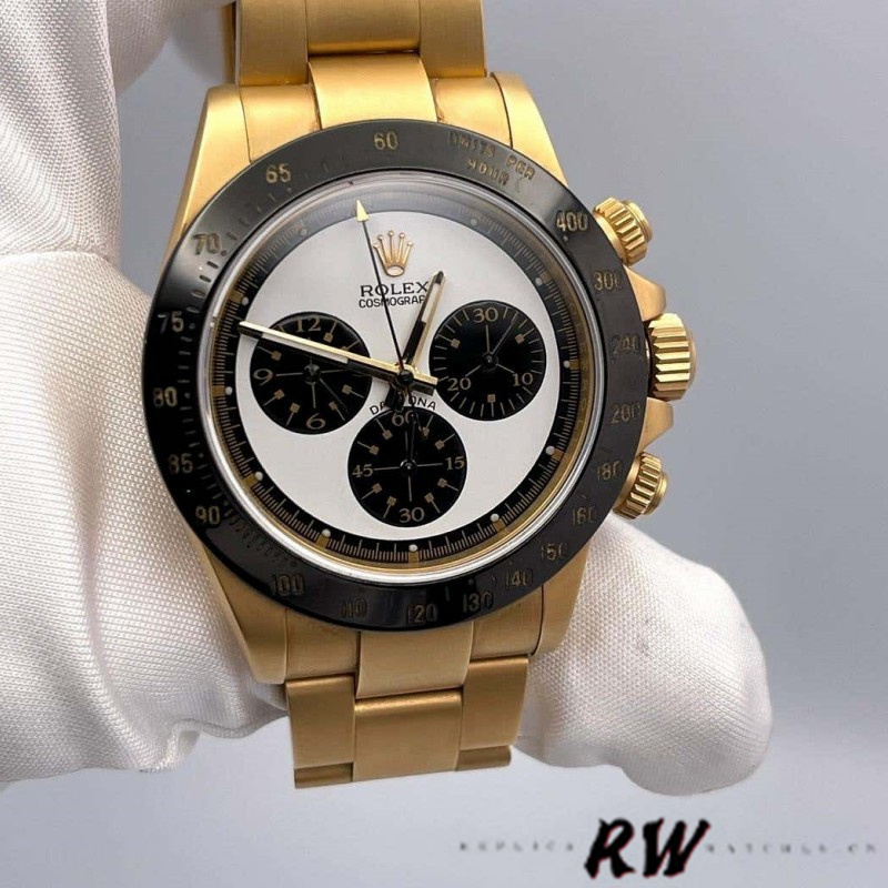 White Dial Yellow Gold Chronograph 40mm Mens