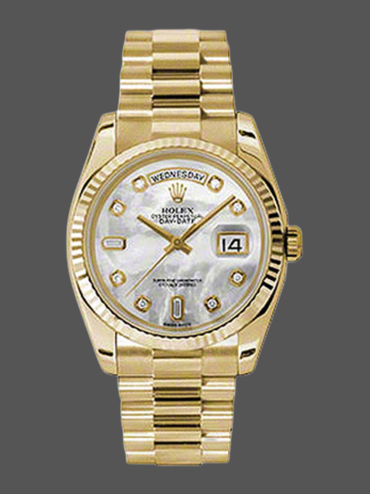 Mother of Pearl White Dial Date