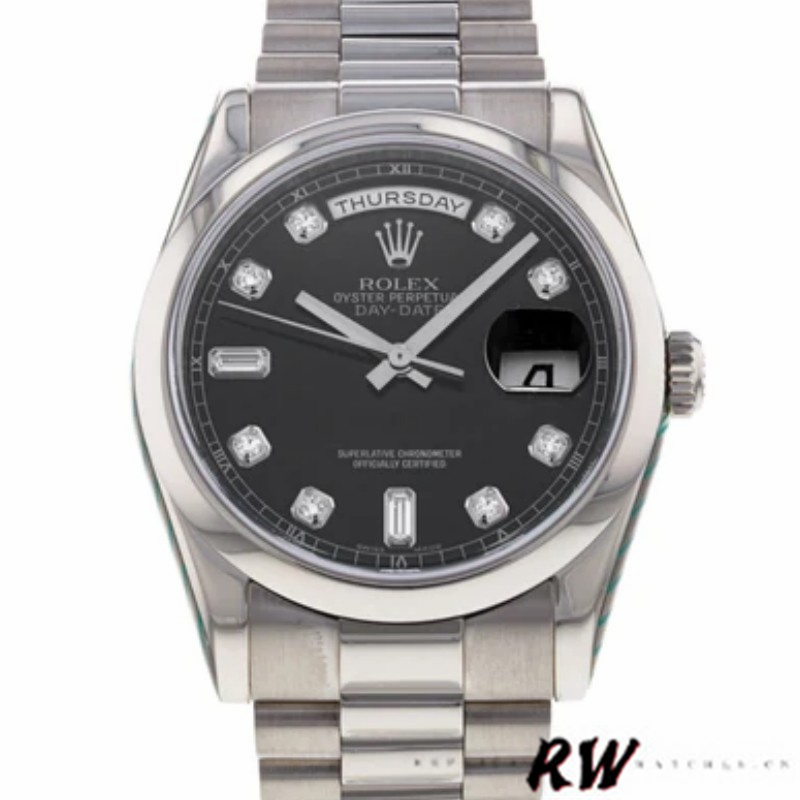Black Dial White Gold Date 36mm Unisex
