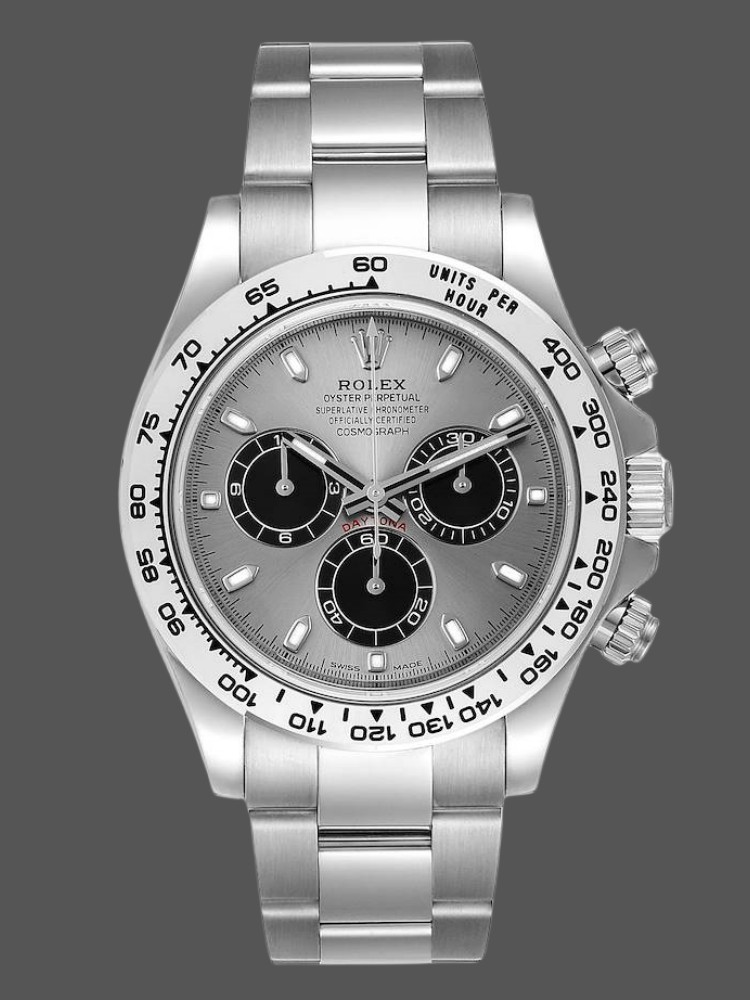 Silver Index Dial White Gold 40mm Men