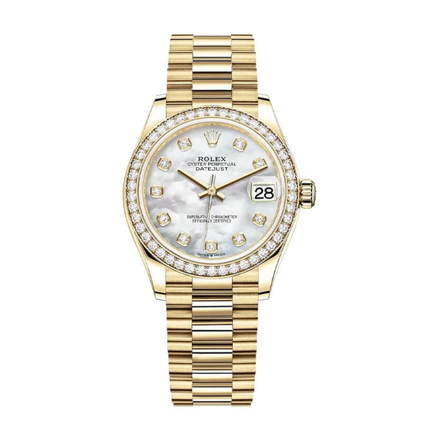 Mother Of Pearl Dial Yellow Gold 28mm Lady