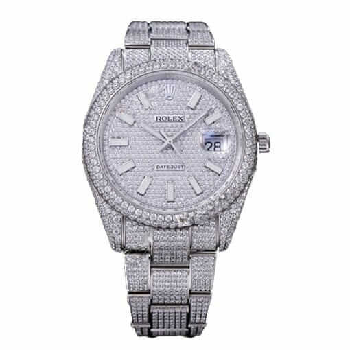 Diamond Pave Dial Two-Tone 41mm Men