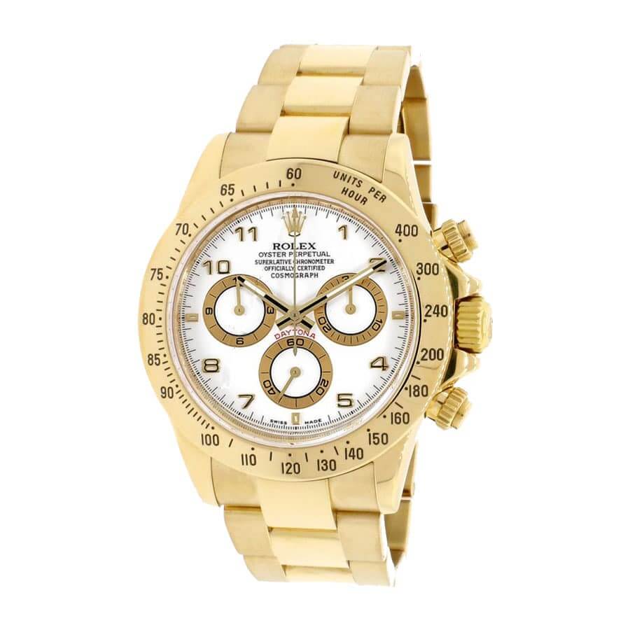 White Dial Yellow Gold 40mm Men