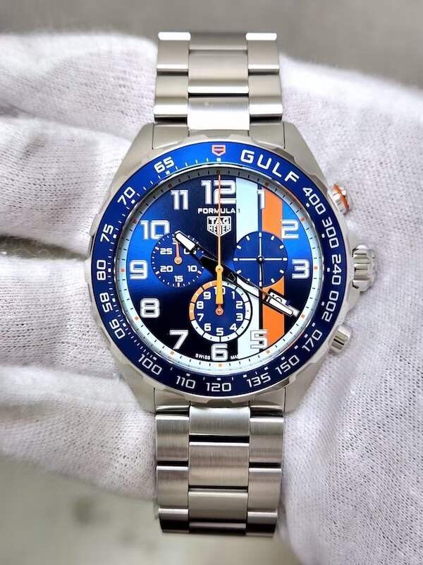 43mm Racing Chronograph Watch Steel Bracelet
