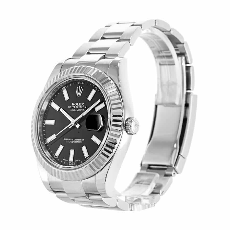 Black Dial Stainless Steel 41mm Men