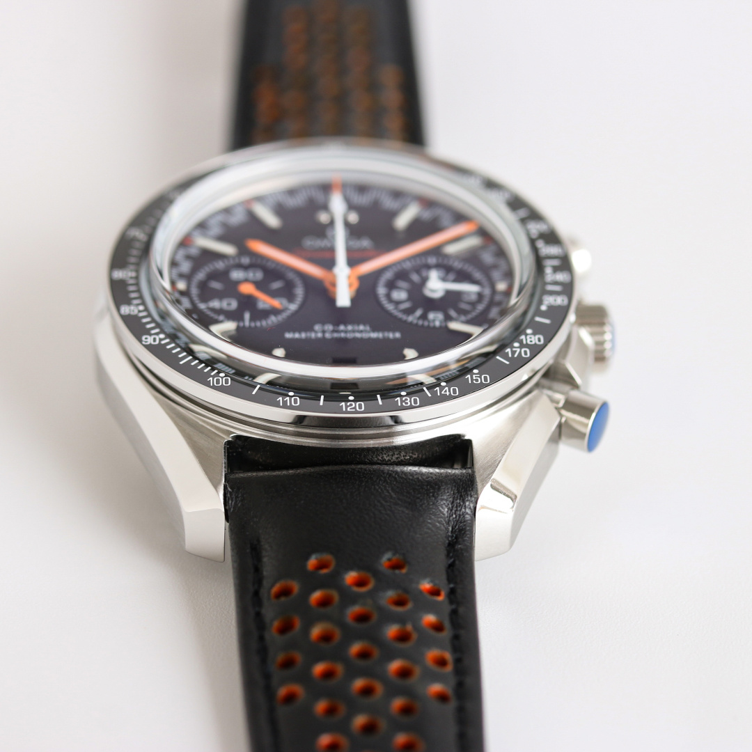OB2 Racing Chronograph | Black Dial & Orange Chrono Hands