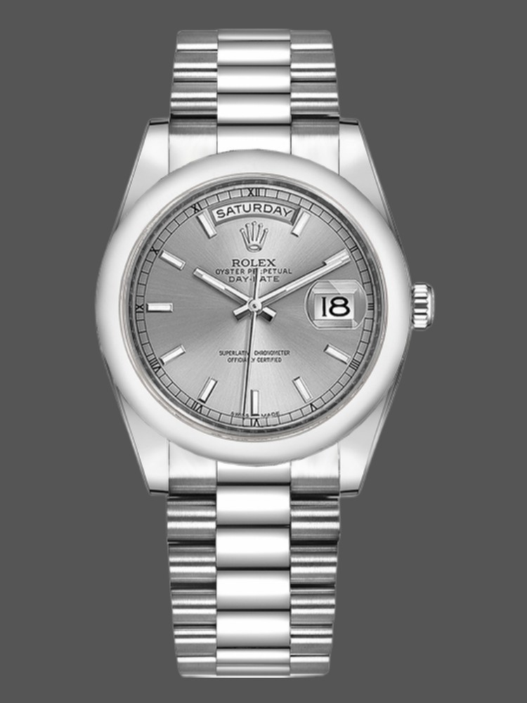Silver Dial White Gold Date