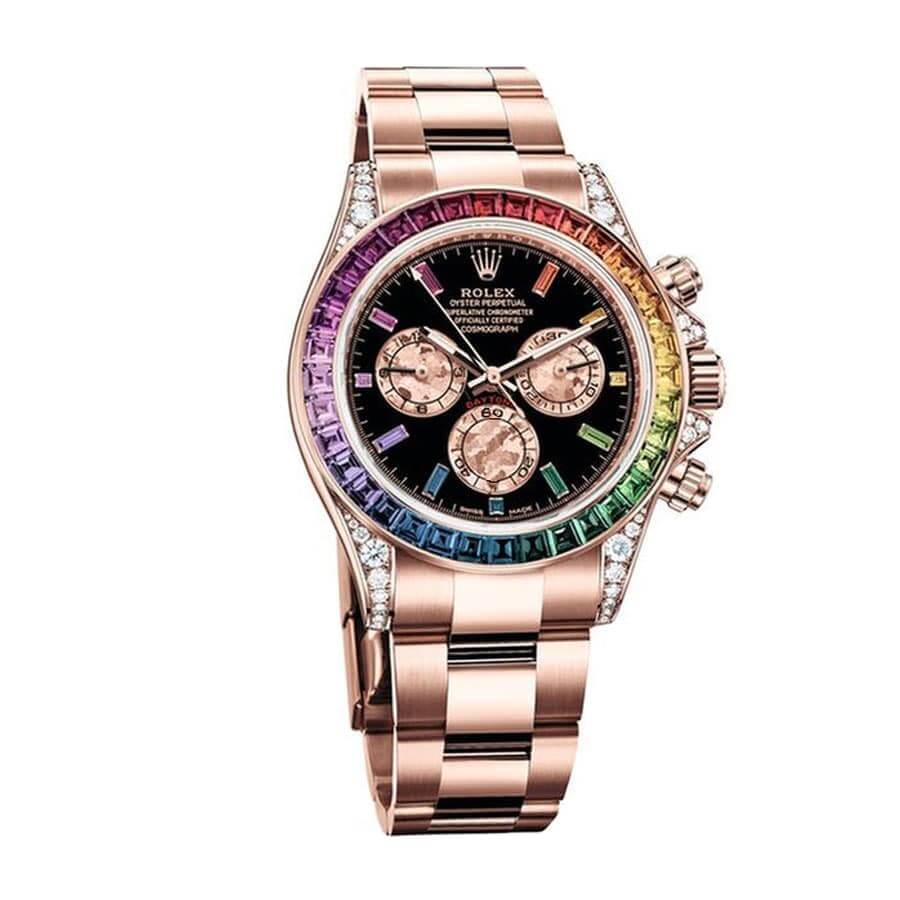 Rainbow Dial White Gold 40mm Men