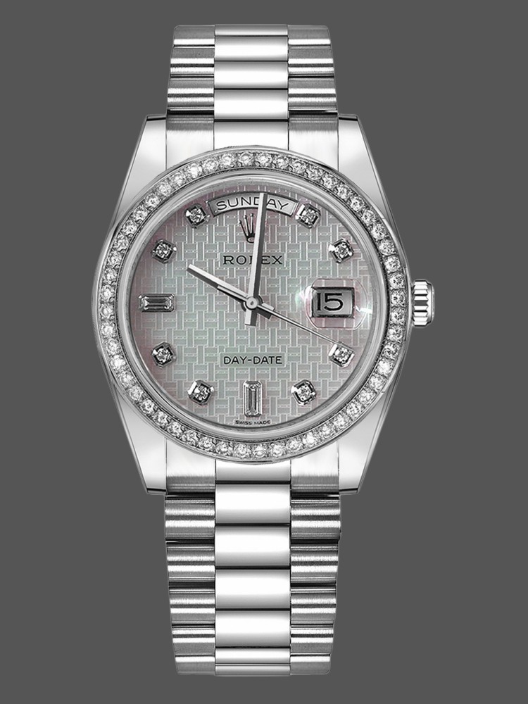 Oxford Motif Diamond Dial Platinum Date