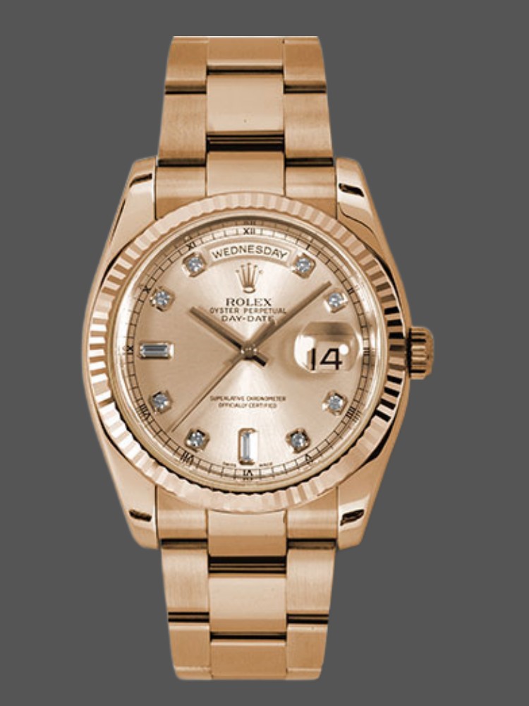 Rose Gold Champagne Diamond Dial Date