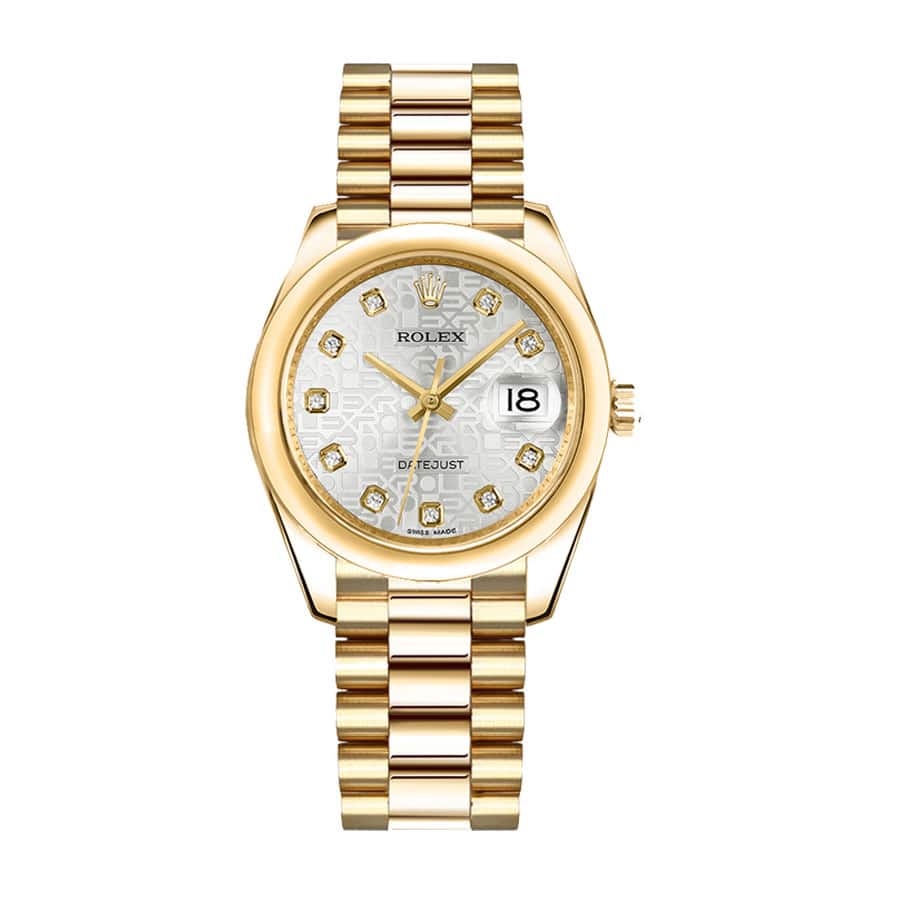 Grey Diamond Dial Stainless Steel 41mm Men