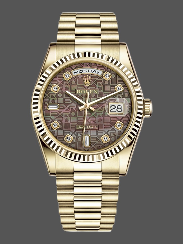 Black Mother of Pearl Diamond Dial Date