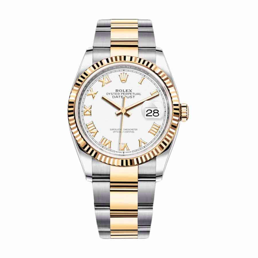 White Roman Dial Stainless Steel 28mm Lady