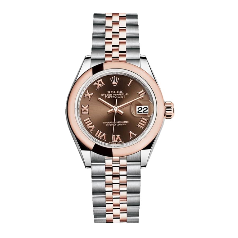 Chocolate Diamond Dial Everose Gold 28mm Lady