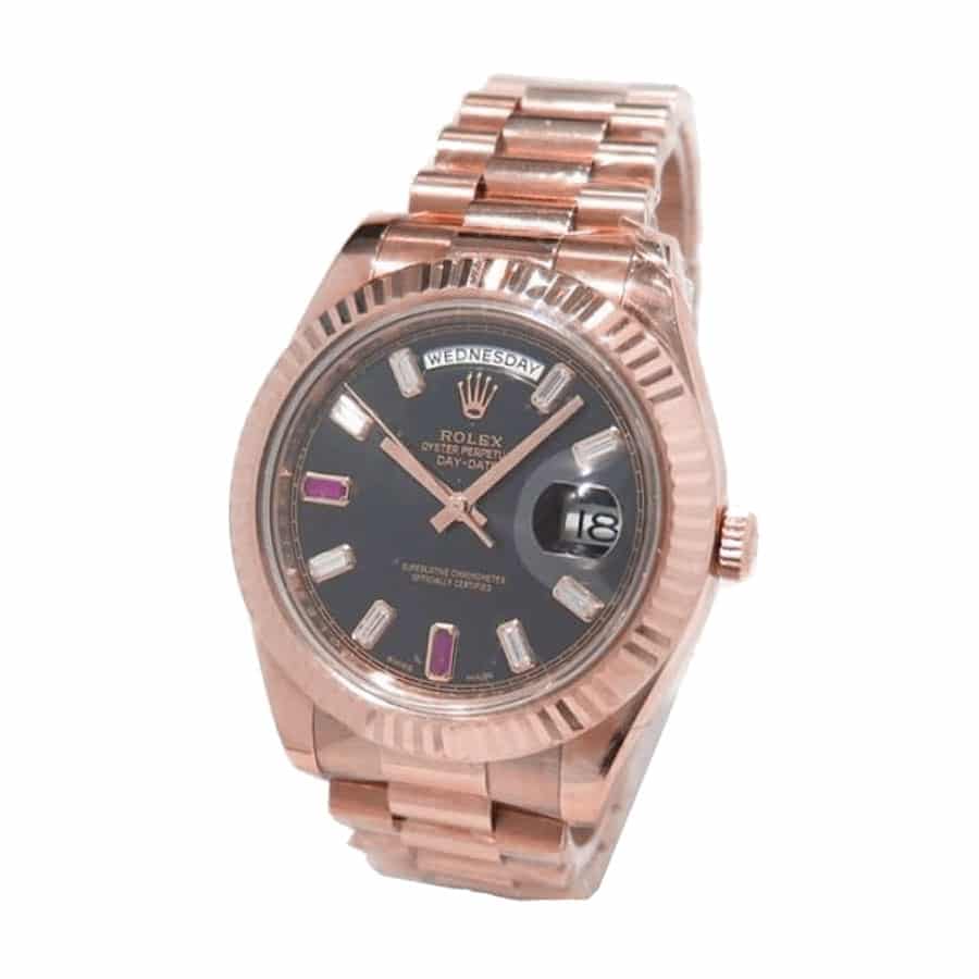 Black Dial Rose Gold 40mm Men