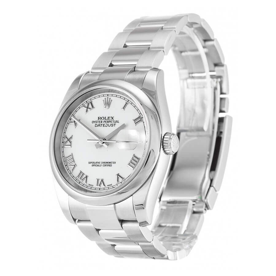 White Dial Stainless Steel 41mm Men